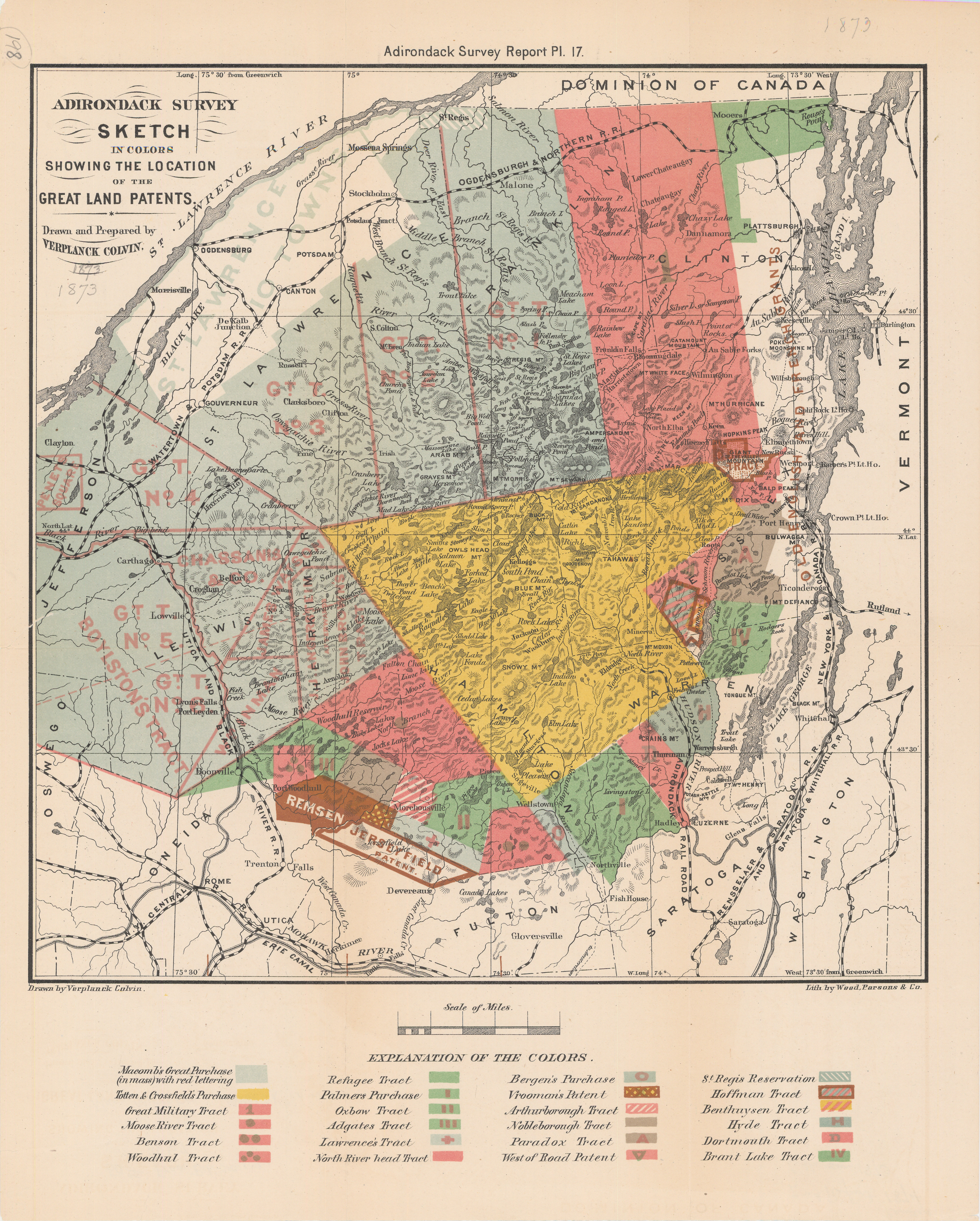 map of the adirondacks
